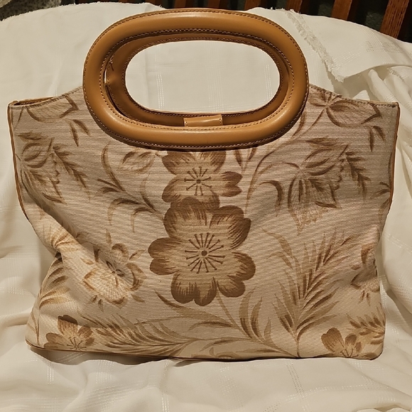 Handbags - Preston & York Floral Tan Women's Tote Bag